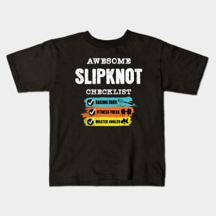 slipk retro checklist Kids T-Shirt